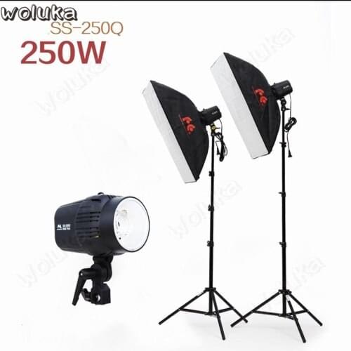 Falconeyes 250W flash two light set small studio clothing jewelry professional film studio softbox light stand CD50 T06