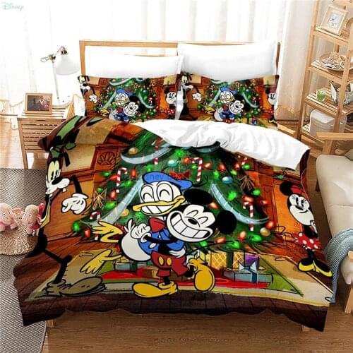 Donald Duck Bedding Sets Classic Mickey Mouse Pattern Duvet Cover Sets Pillowcase Europe/Australia/USA Twin Full Queen King Size