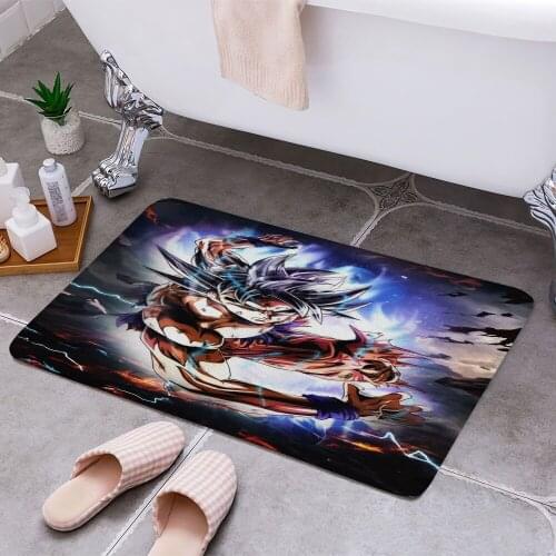 Son Goku 3D Print Doormats Rectangle Non-Slip DoorMat Bedroom Kitchen Entrance Print Door rugs Dropshipping