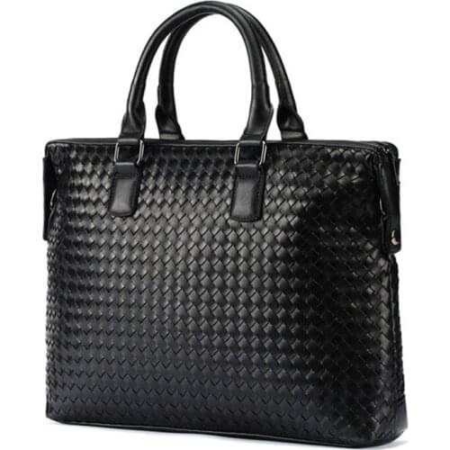 Mens Briefcase Handbag Thick Leather Messenger Travel Bag Business Men Women Laptop Tote Bags Man Casual Crossbody Briefcases