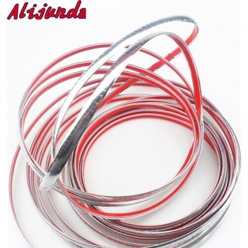 Alijunda car-styling 10mmx15m DIY Car Sticker Chrome Strip for Chery Tiggo Fulwin A1 A3 QQ E3 E5 G5 V5/ EMGRAND EC7 EC7-RV EC8