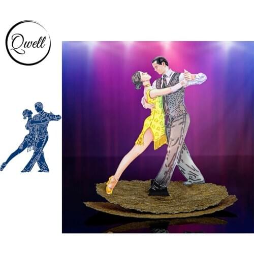 QWELL People Dance Partner Metal Cutting Dies for Scrapbooking and Card Making Paper Embossing Craft New 2019 die cuts