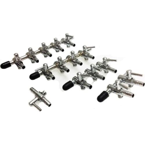 Aquarium 1 2 3 4 5 Way Outlet Inline Air Pump Flow Lever Control Valve Manifold Splitter Switch Tap Oxygen Tube Distributor