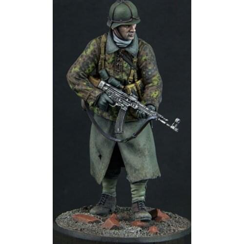 Self-assembled New Unassembled 1/24 ANCIENT MAN STAND IN WINTER Resin Figure Unpainted Model Kit