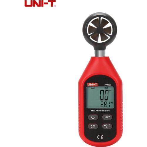 UNI-T UT363 Mini Anemometer Wind Speed Temperature Tester LCD Display Air Flow Speed MAX/AVG Measurement Wind Level 1~12