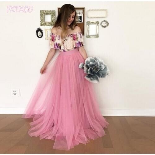 Elegant Long Tulle Wedding Skirt Floor Length A Line Bridesmaid Skirts Custom Made Women Maxi Prom Gown Elastic Waist Tutu Saia