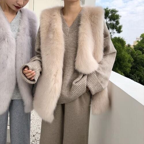 Women 2021 Autumn Winter Fake Fur Outerwear Femme For Ladies Fashion Coats Overcoat Female Faux Fur Gilet Furry Waistcoat C307