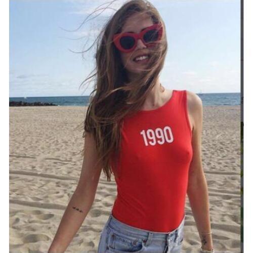 New arrival fashion Jumpsuits Rompers 1990 Bodysuit Women Sexy Swimwear Bathing Suit high cut Beachwear One Piece suit