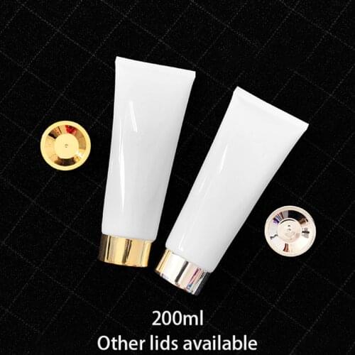 10pcs Empty 200ml White Plastic Squeeze Bottle Refillable Cosmetic Tube Conditioner Lotion Cream Container 7oz Free Shipping