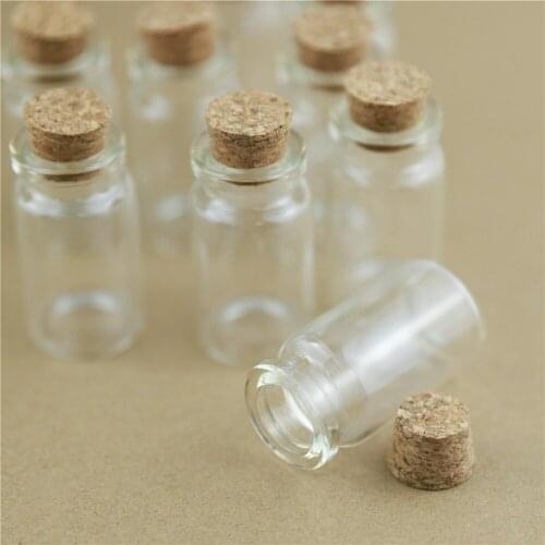 100pcs/Lot 8ml 22*40mm Storage Mini Glass Bottles With Cork DIY Crafts Jars Tiny Transparent Glass Bottles Wedding Gift