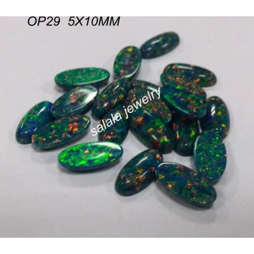 100pcs/lot Free Shipping 5x10mm Synthetic Oval Flat Bottom Opal Stone , Oval Cabochon Opal Stone Price