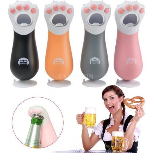 200Pcs/Lot New Fashion Cartoon Lovely Cat Claw Sucker Bottle Opener Fancy Kitchen Supplies