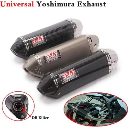 51mm Universal Motorcycle Yoshimura Exhaust Pipe Escape Muffler Carbon Fiber DB Killer Dirt Bike For R6 PCX125 GSR750 Z900 tmax