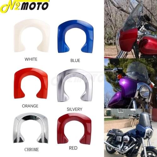 6 Colors Motorbike Front Headlight Fairing Trim Bezel Scowl Mask Head Light Cover For Harley Dyna Fat Bob Street Bob Low Rider