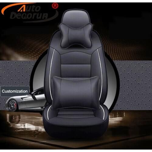 AutoDecorun Complete Custom Fit Cowhide Leather Cover Seat for VW Volkswagen Caddy Auto Seat Covers for Car Cushion Seat Support