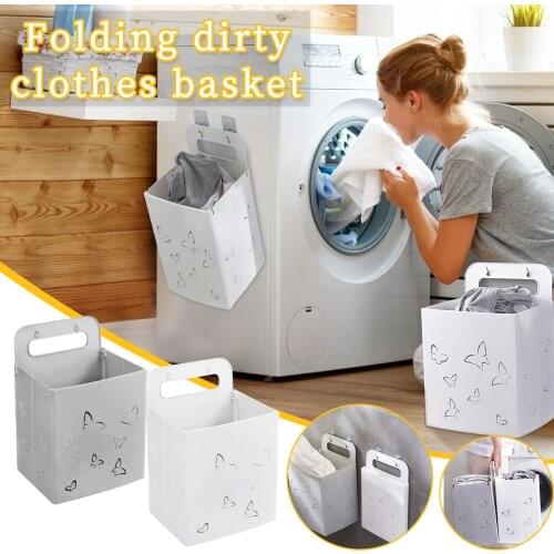Household Wall-Mounted Laundry Basket Dirty Clothes Storage Basket Toy Bathroom Breathable Mesh Bathroom Clothes Storage Baskets