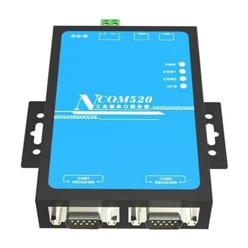 Dual Serial Server Industrial Grade Ethernet to 232/485/Modbus 232/485 to Network Port 2-port