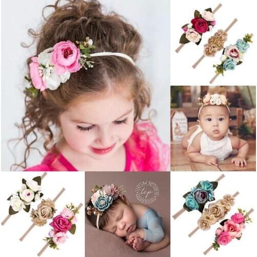 Pudcoco Girl Headwear 3Pcs Bowknot Head Bands For Baby Girls Headband Baby Hair Accessories