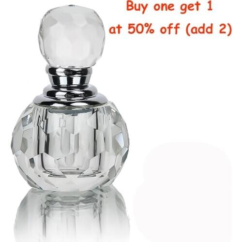 Buy one get 1 at 50% off (add 2) H&D 1ml Crystal Perfume Bottle Empty Refillable Container Travel Perfume Cosmetic Bottle Gift