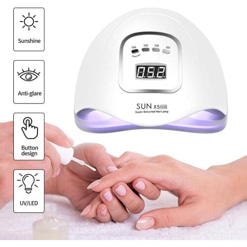 Drying Nails Lamp 80/54w UV LED Lamp For Manicure Nail Dryer Machine Gel Nail Polish Auto Sensing Nail Tools LCD Display