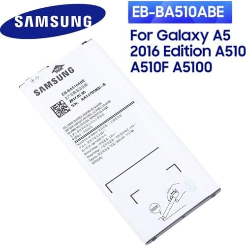 KiKiss 2900mAh Lithium Battery EB-BA510ABE For Samsung GALAXY A5 2016 Edition A510 SM A510F A5100 EB BA510ABE Lithium Battery