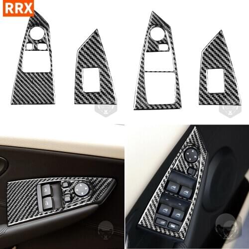 For BMW 6 Series E63 E64 2004 2005 2006 2007 2008 2009 2010 Carbon Fiber Stickers Window Lift Switch Door Console Panel Car Trim