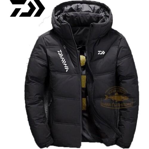 DAIWA Fishing Clothes Mens Velvet Thick Warm Fishing Jacket Coat Winter Fishing Clothes Cotton Fishing Jacket