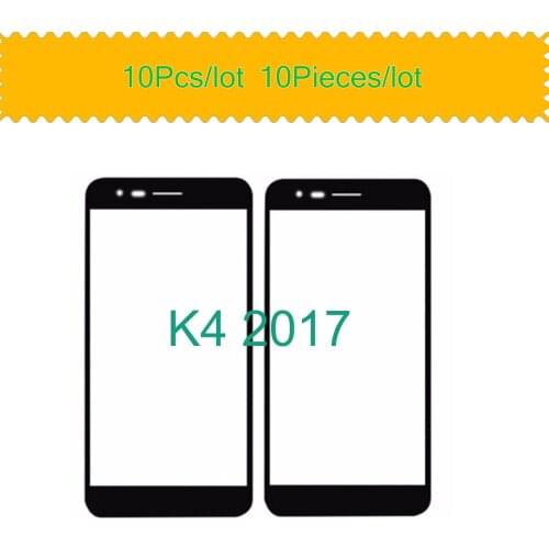 10Pcs/lot Front Panel Glass For LG K4 2017 Phoenix 3 Fortune M150 M160 X230 Front Glass Touch Screen Outer Glass cover