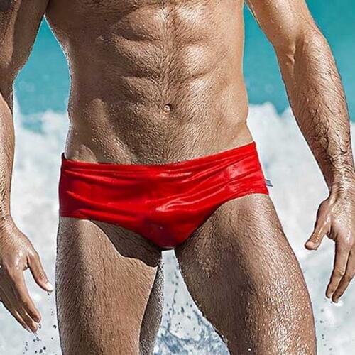 2018 new sexy solid red blue black swim shorts men swimwear summer beach surfing shorts man men swimsuit sunga bathing suit