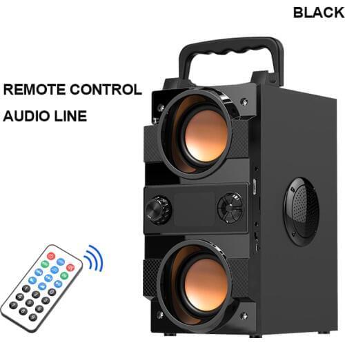 Portable Bluetooth 5.0 Speaker 3 Inch Bass*2 Stereo 3D Surround Outdoor Louderspeaker Computer Speakers with Remote Control