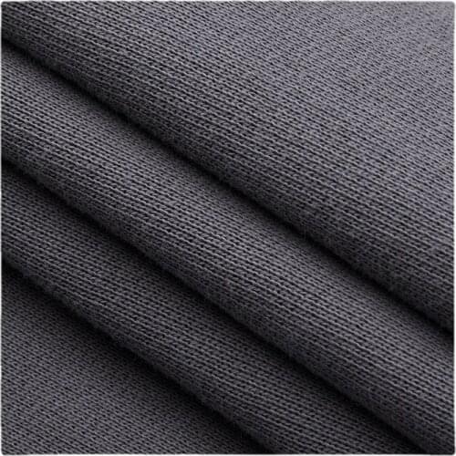Width 62" Solid Color Soft Comfortable Fashionable Fleece Pure Cotton Fabric By The Yard For Coat T-Shirt Casual Wear Material