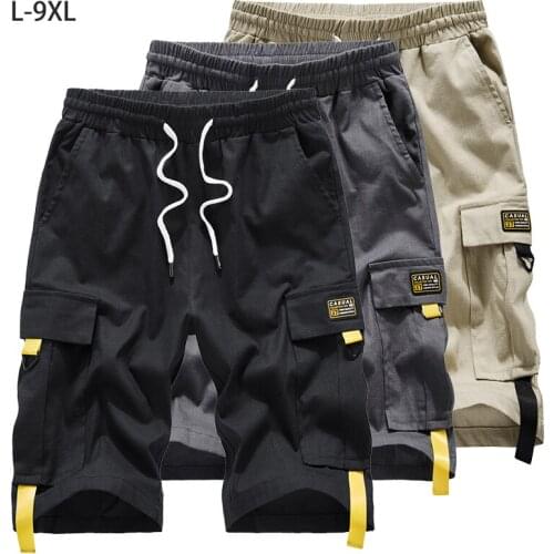Large Size Summer Men Thin Shorts Street Multi Pocket Cargo Shorts Mens 2021 New Casual Breathable Loose Sports Shorts L-9XL