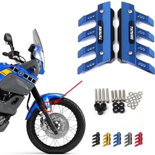 For YAMAHA XT660Z XT660R Tenere Motorcycle Mudguard Front Fork Protector Guard Block Front Fender Anti-fall Slider Accessories