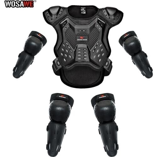 WOSAWE Kids Armor Protective set Body Chest Spine Protector Guard Vest Motorcycle Jacket Bike Skating Child Armor Gear Vest suit