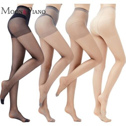Women Pantyhose High Elastic Thin Tights Summer Sexy Breathable Durable Slim Long Thigh Tights high Waist Solid Color Stockings