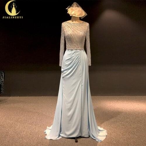 Zuhair Murad High Neck Light Green Beas Sexy Luxurious вечернее платье 2021 abiti da cerimonia Evening Dresses