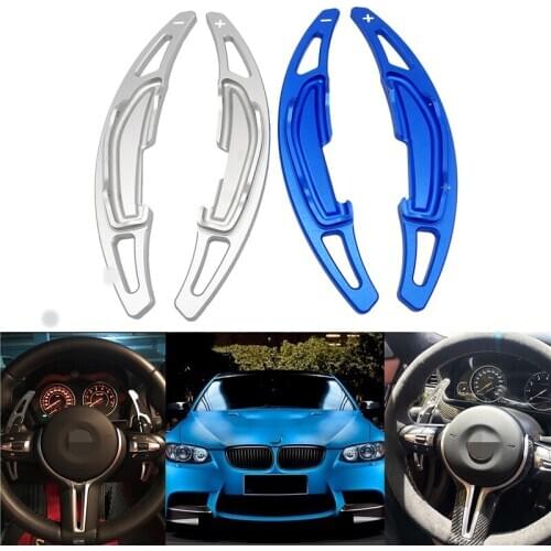 1 Pair Aluminum Car Steering Wheel Shift Paddle Extension Shifter Blade for BMW M2 M3 M4 M5 X5 X6 2016 2017 Car Accessories