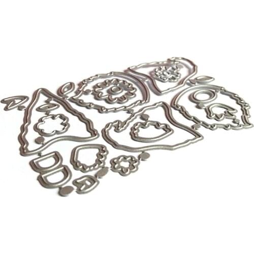 Flower Gnome Metal Cutting Dies Stencil DIY Scrapbooking Album Paper Card Template Mold Embossing Craft Decoration