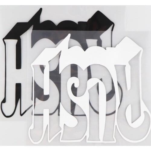 20.3CM*18.5CM RUSH Interesting Personalized Text Car Stickers Door Decoration Sticker