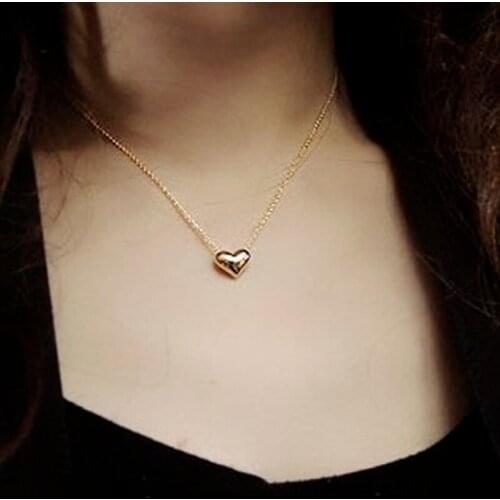 2021 Vintage Little Peach Heart Necklace Party Jewelry Accessories For Women Wholesale