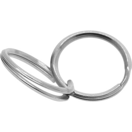40x Solid Stainless Steel Snap Split Ring Hoop Fishing Lure Tackle Connector