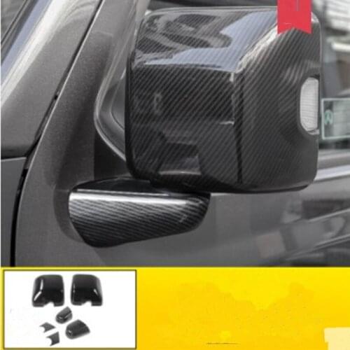 6Pcs Car Front Side Rearview Mirror Cover Trim Sticker Fit For Jeep Wrangler JL JT 2018 2019 2020 2021