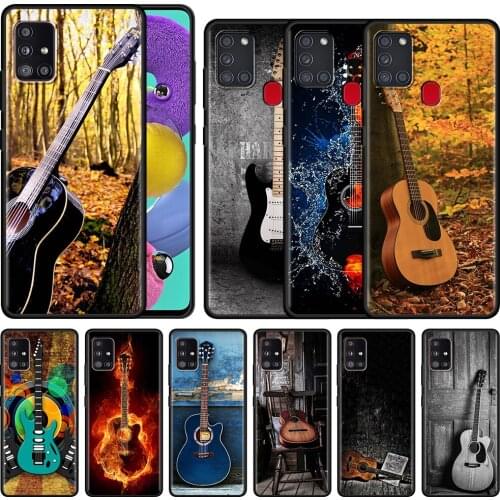 Music Equipment Guitar For Samsung Galaxy A51 A71 A21s A12 A31 A41 M31 Soft Phone Case A32 M51 A52 M30s A02s A11 A72 A42 Cover