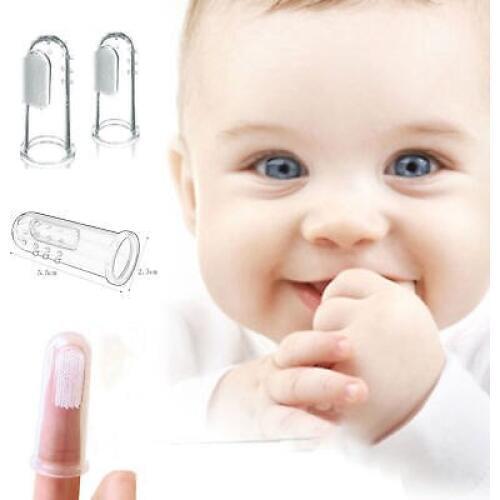 Baby Kids Soft Safe Silicone Finger Toothbrush Gum Brush For Clear Massage Keep Baby Tooth Clean Mouth Health