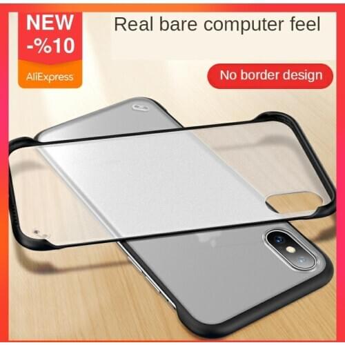 For Iphone 11pro Max Frameless Ultra Thin Xs Frosted Xr Case 6 6s 7 8 Plus Silicone X Transparent Mobile Phone Bags Cases