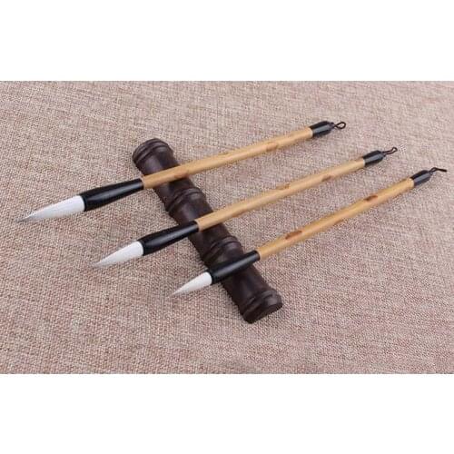 3Pcs/Set Excellent Quality Chinese Calligraphy Brushes Pen For Wolf Hair Writing Brush Fit For Student