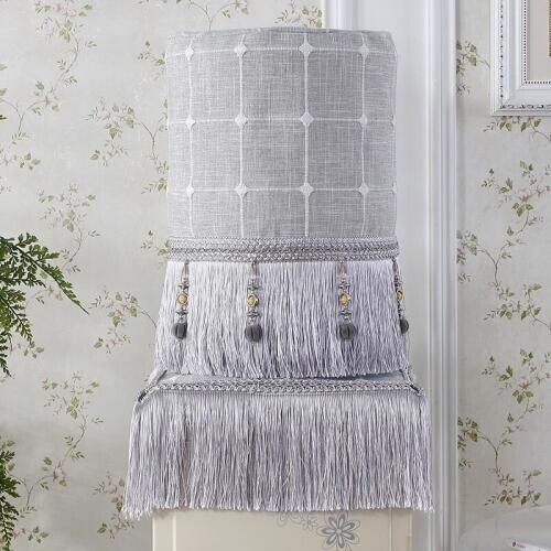 40x28cm classic plaid water dispenser cover set tassel pendant water cooler cover dust proof barrel cover home decor