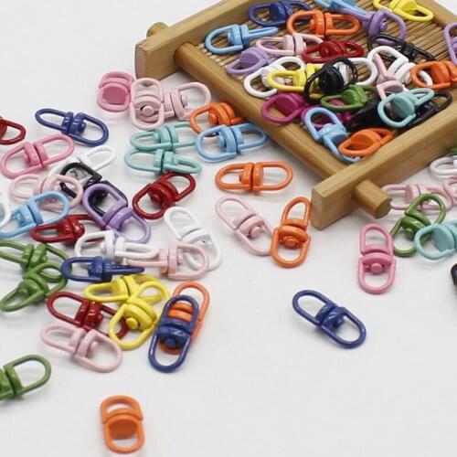 10 pieces/batch 360-degree rotating ring 8-character color spray paint metal keychain DIY connection accessories