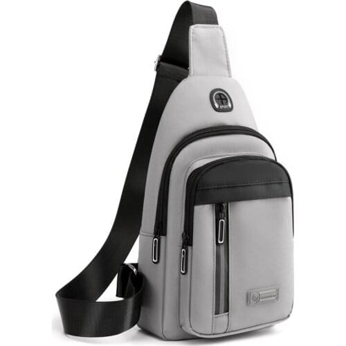 Fashion Reflective Strip Design Men Chest Bag High Quality Durable Fabric Men Shoulder Bag Mens Outdoor Chest Bag Crossbody Bag