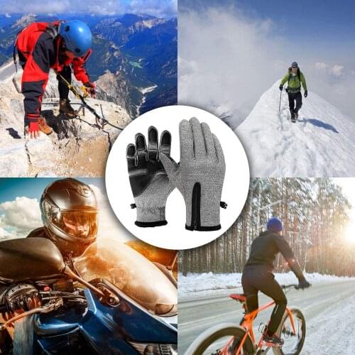 Motorcycle Winter Thermal Fleece Gloves Waterproof Full Finger Touchscreen Snowboard Glove Moto Riding Cross Non-slip Motocross